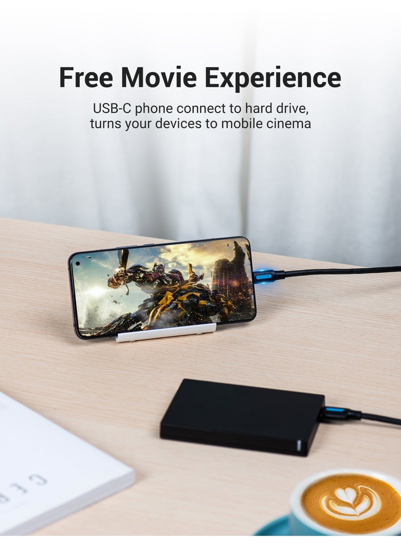 VENTION USB 3.0 C Male to Micro-B Male 2A Cable 0.5M Black Model # CQABD - Image 4