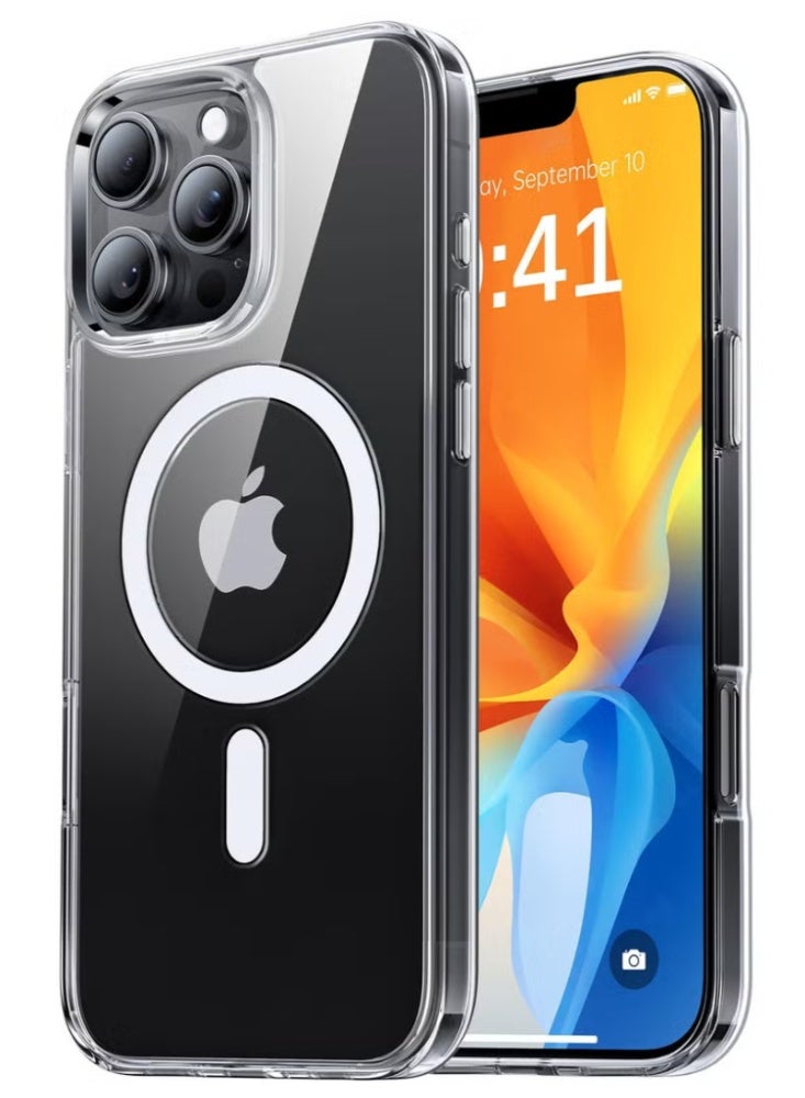 Berlia iPhone 15 Pro Clear Case with MagSafe – BERLIA Ultra Slim Strong Magnet Crystal Shockproof Anti-Scratch Back Cover - Image 1