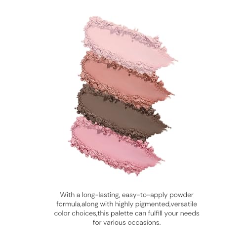 Flower Knows Swan Ballet SixColor Makeup PaletteSoft Pink Face Makeup Palette with 4 Matte 2 Shimmer ShadesBlendable Smooth Cute Make Up023 Oz03 Pink Swan - Image 3