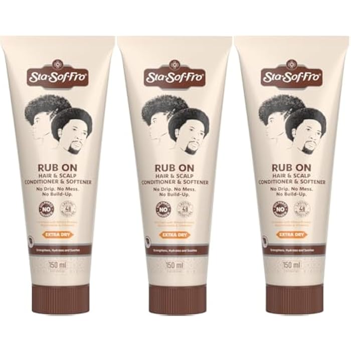 Sta-Sof-Fro Rub On Hair & Scalp Conditioner 150mL - 3 Pack - Image 1