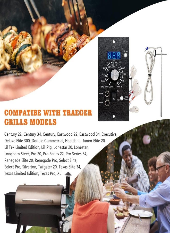 YAOAWE Upgraded Digital Thermostat Controller Kit Replacement for Traeger Wood Pellet Grills, with RTD Temperature Probe Sensor - Image 3