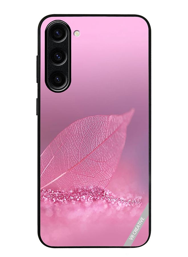 VR CREATIVE Protective Case Cover For Samsung Galaxy S24 Plus Pink Leaf Design Multicolour - Image 1