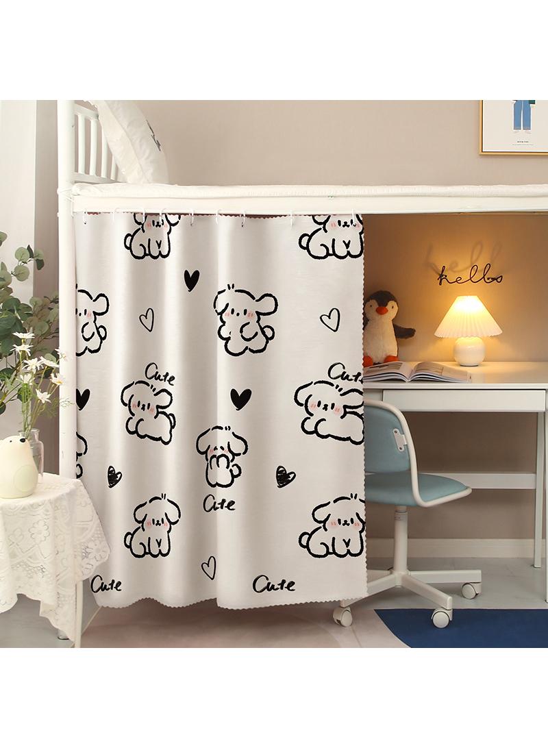 Dormitory bed curtains, student dormitories with physical shading bed curtains 1.35 * 2m 2pcs, with dust-proof top cloth - Image 1