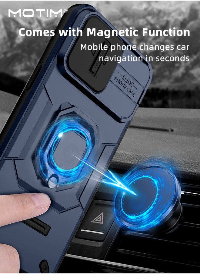 Motim iPhone 15 Pro/iPhone 15 Pro Max Case with Slide Camera Cover and Invisible Stand, Phone Case Cover for iPhone 15 Pro/15 Pro Max with Magnetic Car Mount Holder, Top Grade Heavy Duty Protective Kickstand  - Image 5
