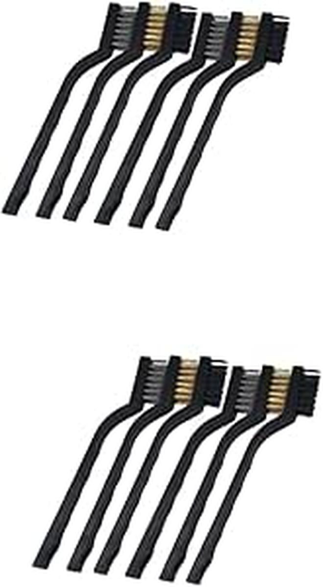 3D Printer Nozzle Brush Set 2 Pack Copper Iron Nylon Wire Hot Bed Cleaner - Image 1