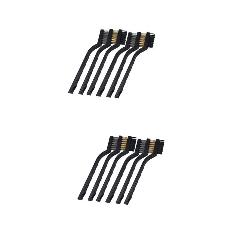 3D Printer Nozzle Brush Set 2 Pack Copper Iron Nylon Wire Hot Bed Cleaner - Image 2