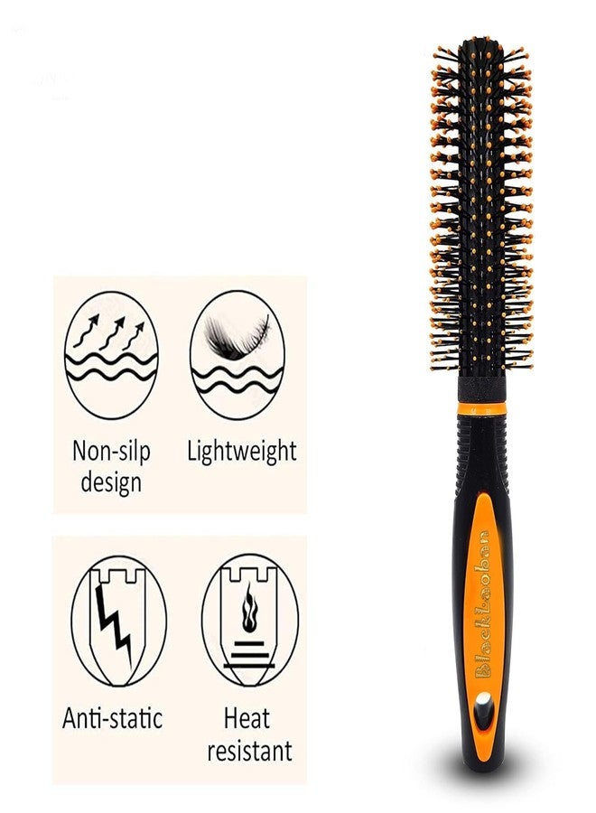 BlackLaoban Round Hair Brush For Blow Drying, Styling, Curling, Hair Brush Roller Volumising Hair Styling Brush Massaging Scalp Ball-Tipped Bristles Styling Tool 2-SB3 (Pack Of 2) - Image 3