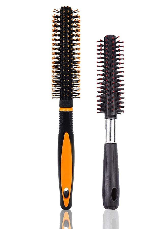 BlackLaoban Round Hair Brush For Blow Drying, Styling, Curling, Hair Brush Roller Volumising Hair Styling Brush Massaging Scalp Ball-Tipped Bristles Styling Tool 2-SB3 (Pack Of 2) - Image 4