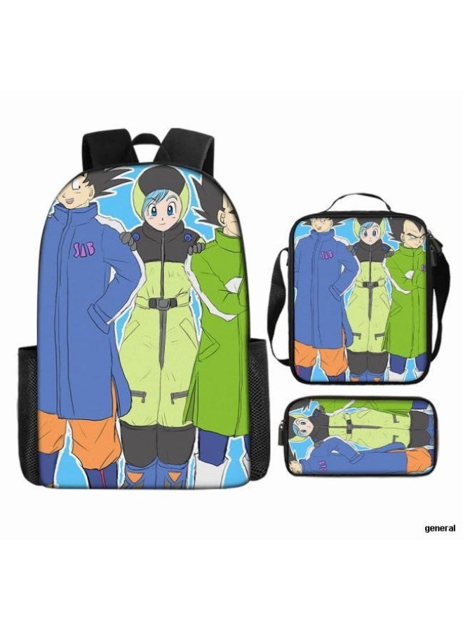 عام حقيبة الظهر المطبوعة الشائعة - مجموعة حقيبة الظهر المكونة من ثلاث قطع (يمكن استخدامها للطلاب والأطفال والأصدقاء للنزهات وتسلق الجبال وما إلى ذلك) - 80 - Image 1