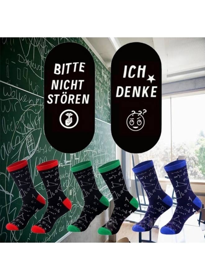 زوجان من جوارب الرياضيات المضحكة، هدايا تقدير للمعلمين للرجال والنساء، جوارب مدرسي الرياضيات، هدايا ... - Image 2