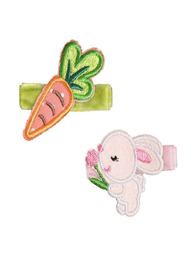 BBTDIN Easter Bunny Bowknot Hair clips Pins Girls Bunny Hairclips Bow-knot Egg HairPin Bows JHE44 (C2-Carrot Bunny) - Image 1