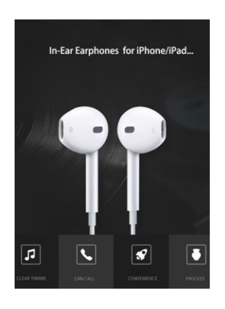 Generic - Wired In-Ear Earphones With Remote And Mic For Apple iPhone - Image 1