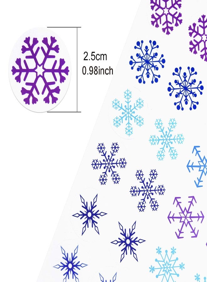 TUPARKA 960 Pcs Snowflake Stickers for Frozen Birthday Party Supplies, Christmas Winter Birthday Party Decor Craft Supplies,12 Different Designs - Image 2
