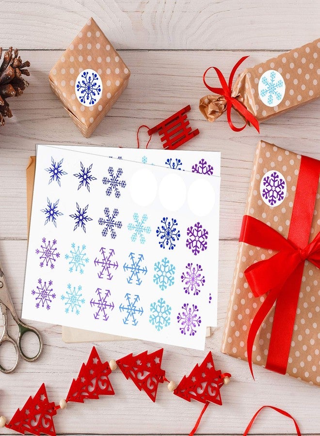 TUPARKA 960 Pcs Snowflake Stickers for Frozen Birthday Party Supplies, Christmas Winter Birthday Party Decor Craft Supplies,12 Different Designs - Image 4
