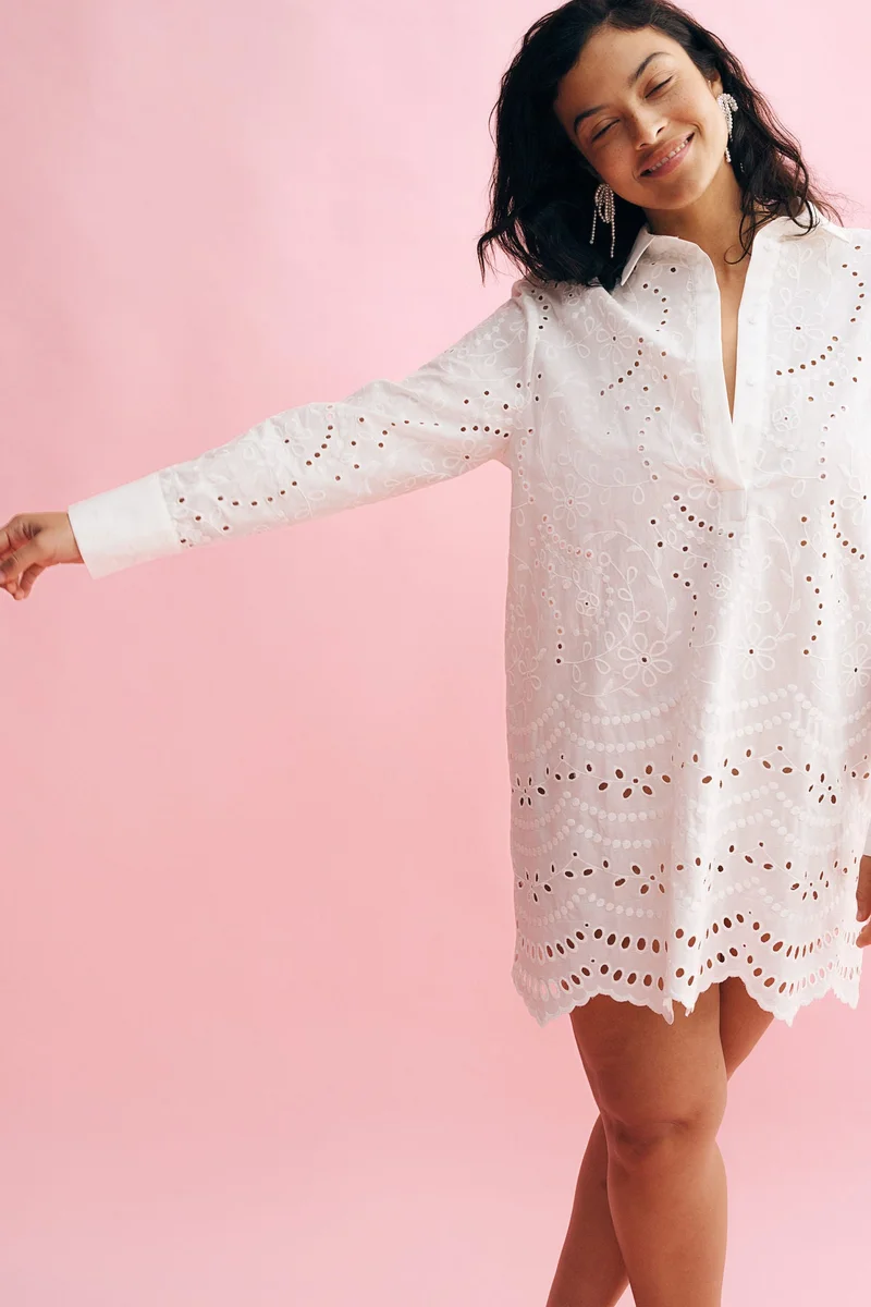 H&M Broderie anglaise shirt dress