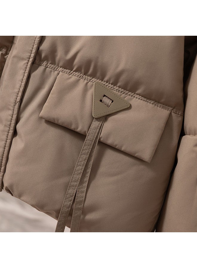 Fapai Autumn Winter Women's Cotton Jacket Short Stand Collar Puffer Coat Women's High-end Stylish - Image 5