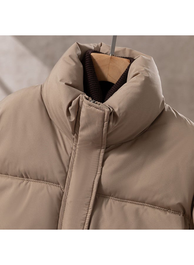 Fapai Autumn Winter Women's Cotton Jacket Short Stand Collar Puffer Coat Women's High-end Stylish - Image 4