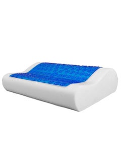 German Gel Memory Foam Pillow - Breathable Cooling Pillow - Removable and Machine Washable Cotton Inner and Outer Velvet Cover - Standard, White