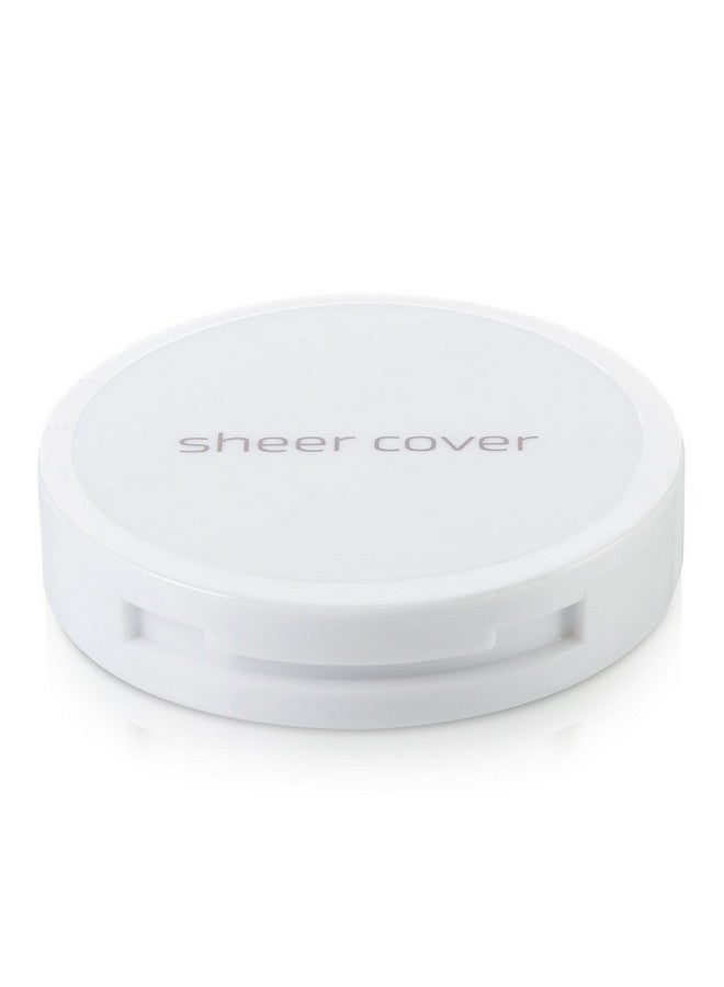 SHEER COVER Studio Conceal & Brighten Concealer Highlight Trio Tan/Dark Shade Twotoned Concealers Shimmering Highlighter Tan/Dark Shade With Concealer Brush - Image 3
