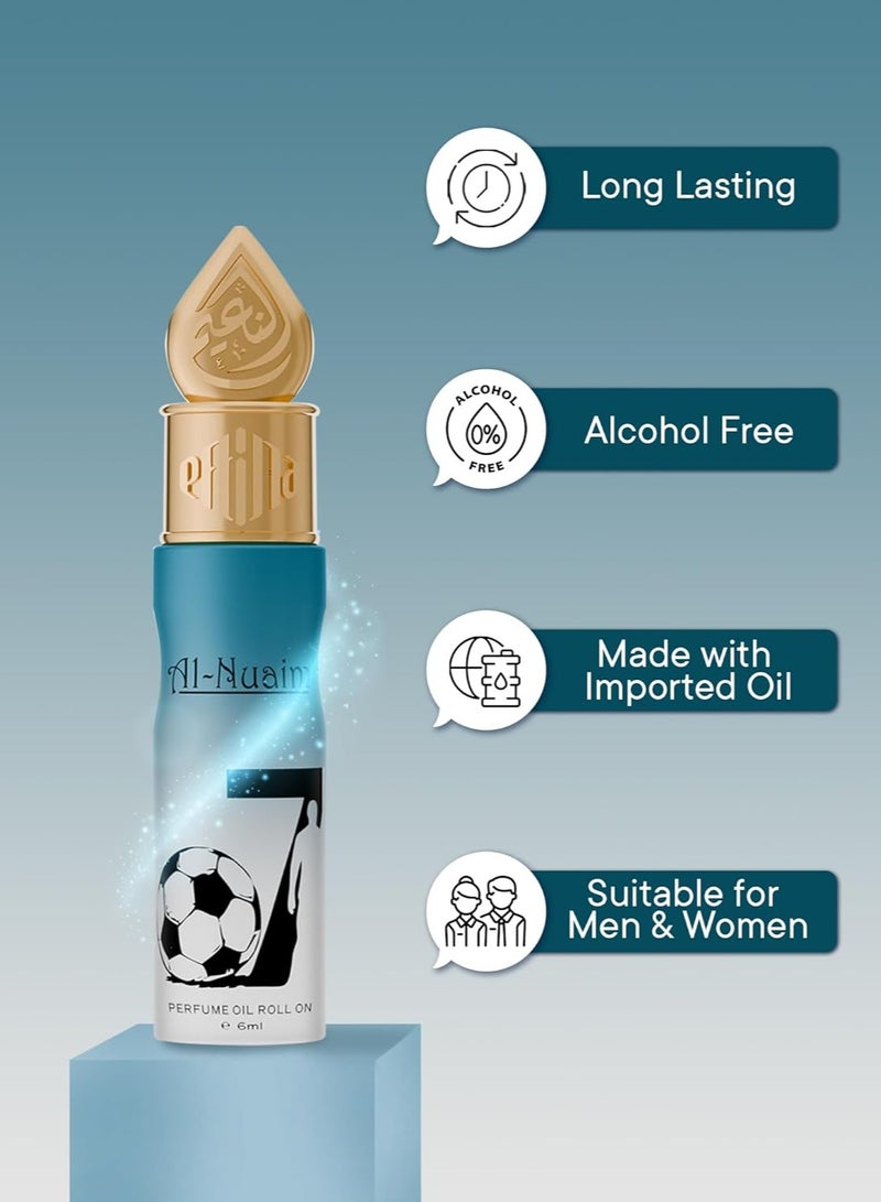 Al Nuaim Al-Nuaim 07 Perfume Oil Attar Roll-On 6ml | Alcohol-Free Unisex Concentrated Perfume Oil | Long Lasting Fruity, Aquatic & Woody Fragrance for Men & Women | Pocket Size Attar - Image 4