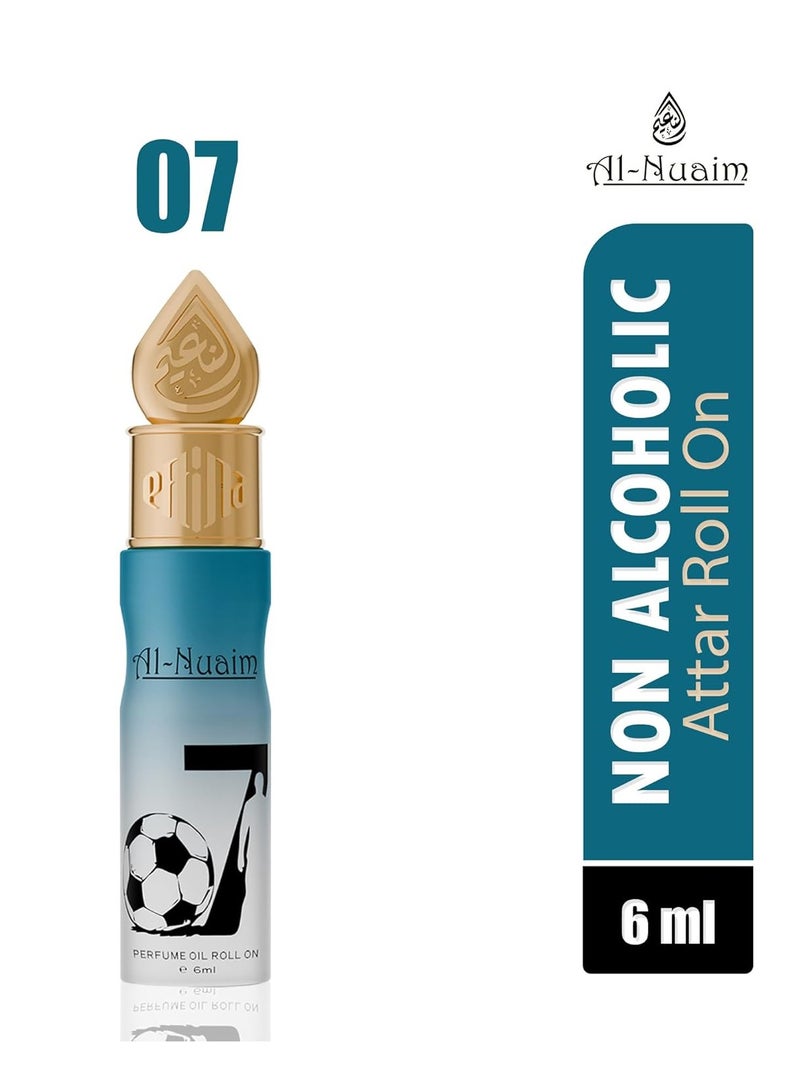Al Nuaim Al-Nuaim 07 Perfume Oil Attar Roll-On 6ml | Alcohol-Free Unisex Concentrated Perfume Oil | Long Lasting Fruity, Aquatic & Woody Fragrance for Men & Women | Pocket Size Attar - Image 2