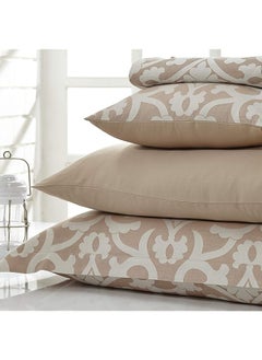 erorex Jacquard King Sheet Set 6 Pcs 300 Thread Count King Size 400111 Ss6P Off White  - Image 5
