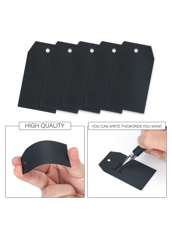 KINGLAKE Black Gift Tags100 Pcs Kraft Paper Gift Tags With Stringcraft Hang Tags With Natural Jute Twine - Image 4