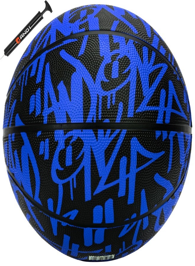 AND1 Street Ink 27.5 Basketball : Youth Sized Rubber Streetball for Indoor and Outdoor Use, Deep Channel Construction and Durability, Ideal for Boys and Girls Ages 9-11, Includes 10” Pump - Image 1