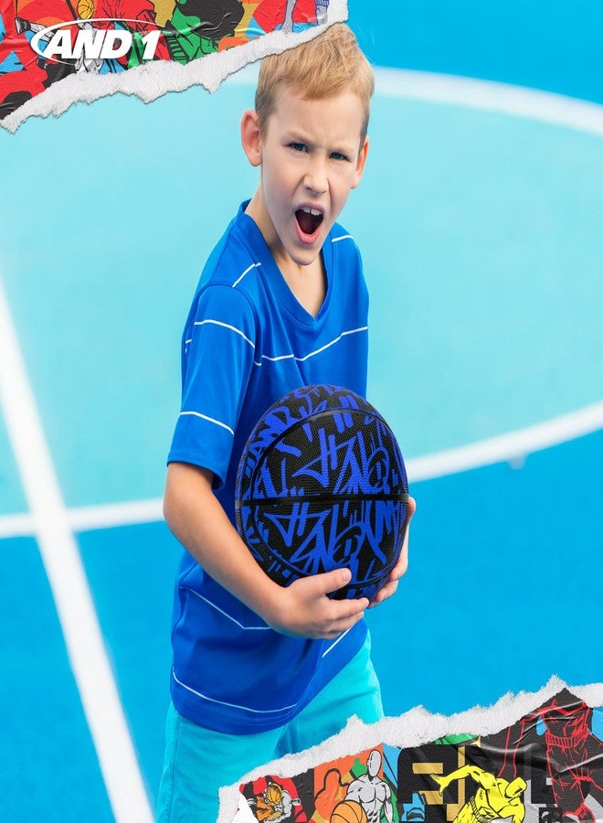 AND1 Street Ink 27.5 Basketball : Youth Sized Rubber Streetball for Indoor and Outdoor Use, Deep Channel Construction and Durability, Ideal for Boys and Girls Ages 9-11, Includes 10” Pump - Image 4