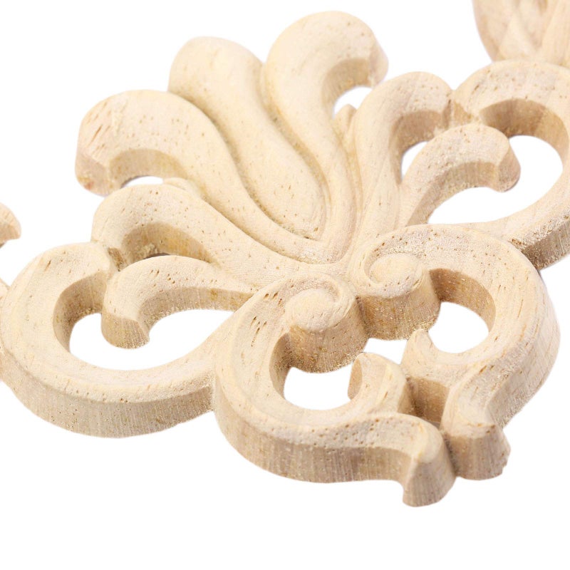موكسام Muxsam 2-Pair Wood منحوتة 20x10cm/7.87 "" x3.94 "" الأثاث المزين الأيسر واليمين بمشاريع زاوية نحت خشبية لدرج الخزانة الخزانة. - Image 5