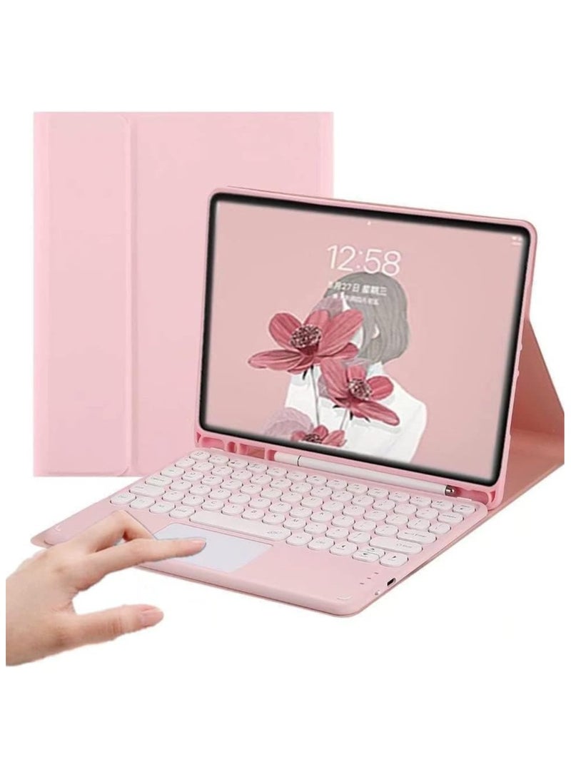 Keyboard Case Compatible with iPad Air 11 inch (2024) M2, iPad Air 6th Gen -Touchpad Detachable Keyboard with Pencil Holder -Slim Leather Folio Smart Cover