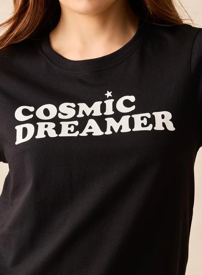 أوجيدر تيشيرت قطن 100% بطبعة جرافيك