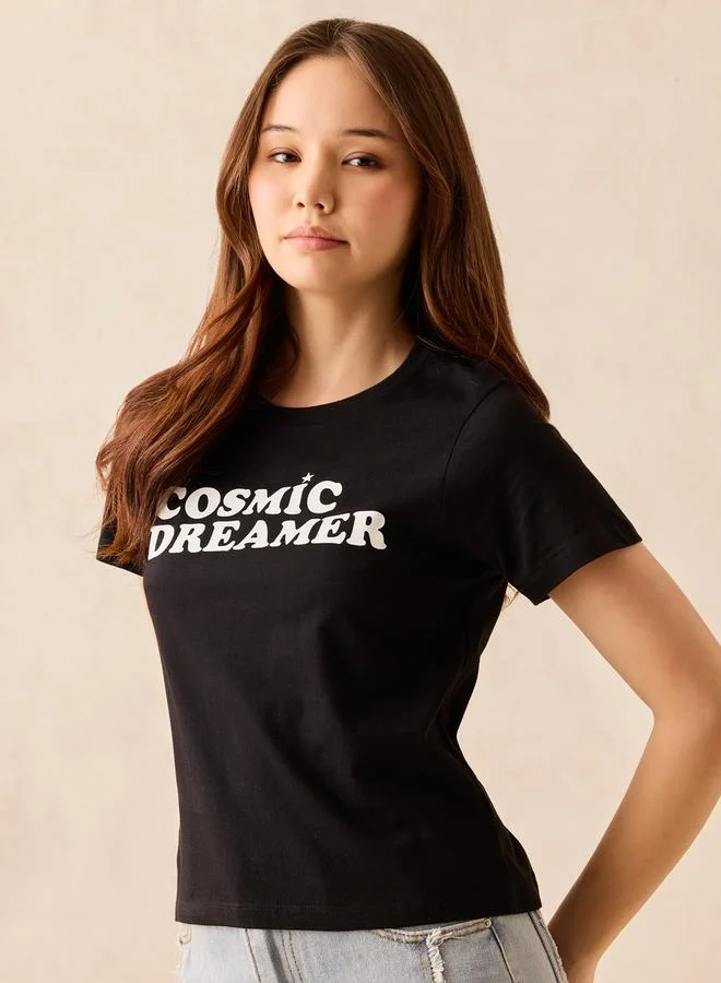 أوجيدر تيشيرت قطن 100% بطبعة جرافيك