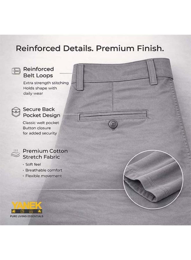 YANEK Men’s Slim Fit Chino Trousers – Stretch Cotton Pants | Casual & Formal Wear | Multiple Colors & Sizes - Image 3