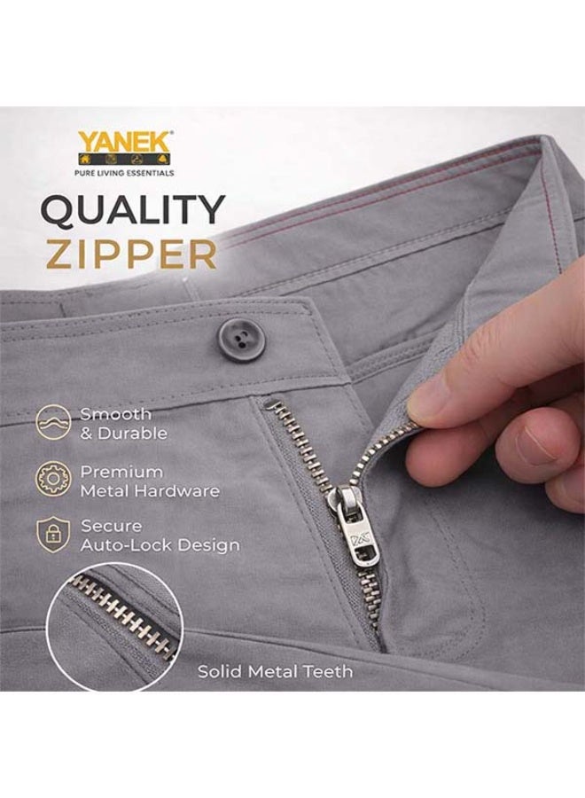 YANEK Men’s Slim Fit Chino Trousers – Stretch Cotton Pants | Casual & Formal Wear | Multiple Colors & Sizes - Image 4