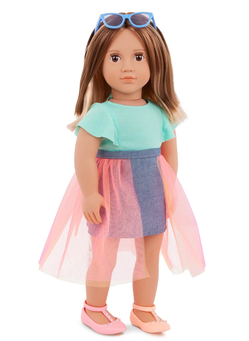 Our Generation - Lisa 46 Cm Fashion Doll In Tulle Skirt Outfit Stylish And Interactive Dress-Up Fun Soft Body With Rotating Limbs, Fabric Clothing Age 3 Years And Up - Image 1