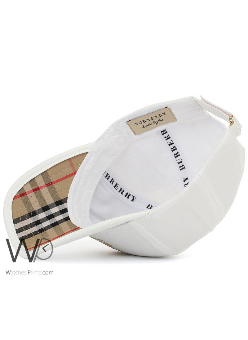 BURBERRY Burberry Baseball Cap White Color Cotton Hat For Men  - Image 4