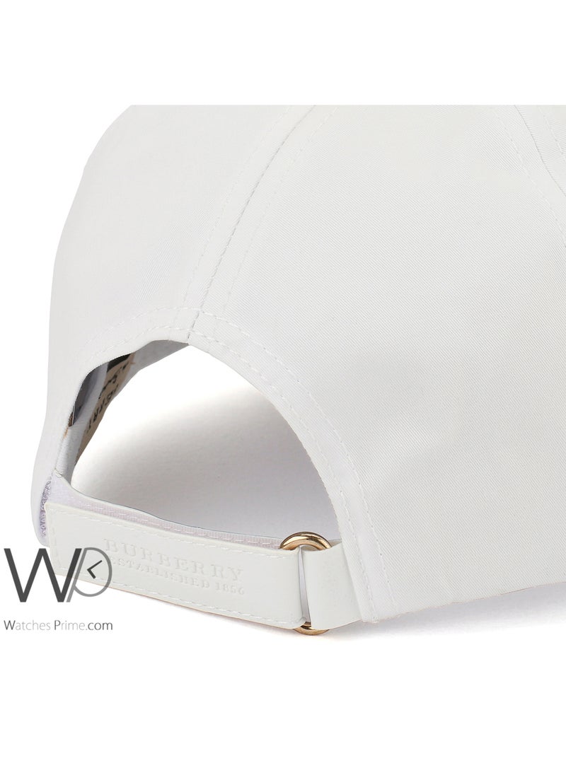 BURBERRY Burberry Baseball Cap White Color Cotton Hat For Men  - Image 3
