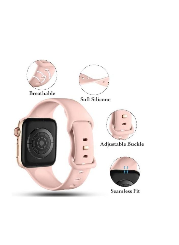 Generic - Strap Silicone Band For Watch 49mm / 45mm / 44mm / 42mm Series 1/2/3/4/5/6/7/8/SE Replacement Strap Wristband Bracelet Compatible with 49 mm / 45 mm/ 44 mm / 42 mm - Image 1