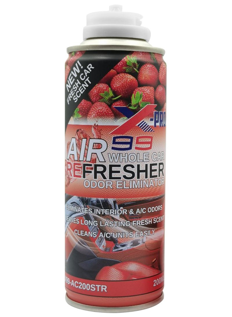 إكس برو X-PRO99 معطر هواء السيارة برائحة منعشة تدوم طويلاً، بخاخ 200 مل لإزالة الروائح الكريهة من داخل السيارة ومنظف مكيف الهواء برائحة الفراولة X99-AC200STR - Image 3