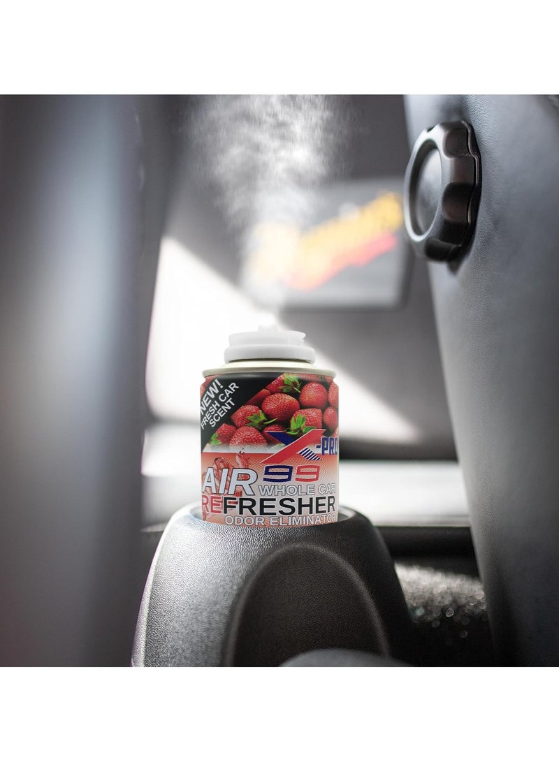 إكس برو X-PRO99 معطر هواء السيارة برائحة منعشة تدوم طويلاً، بخاخ 200 مل لإزالة الروائح الكريهة من داخل السيارة ومنظف مكيف الهواء برائحة الفراولة X99-AC200STR - Image 5