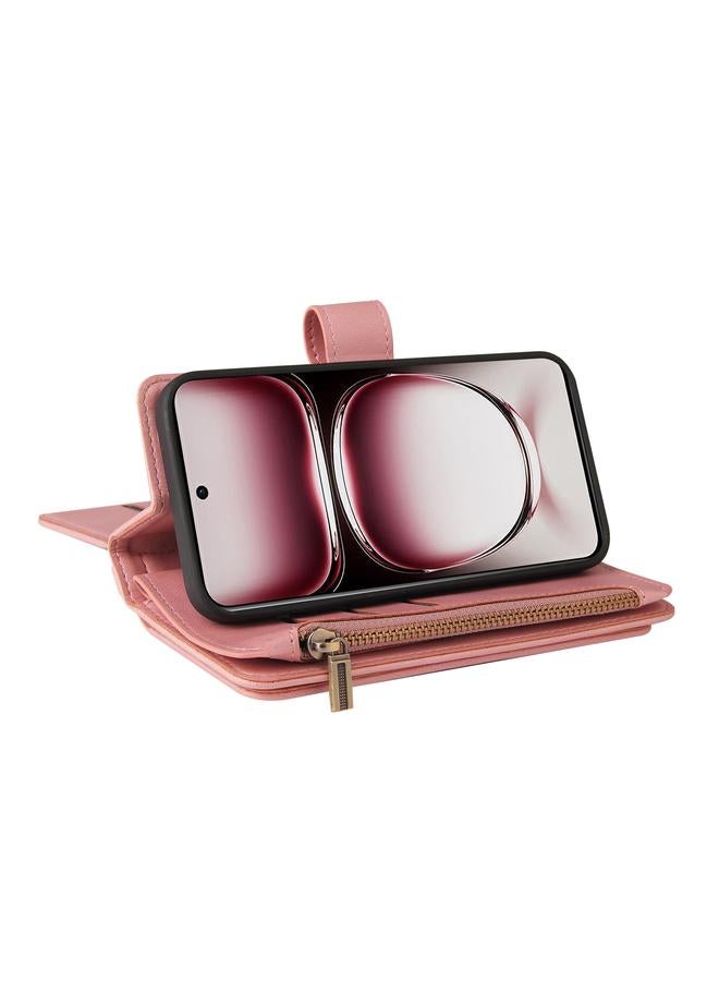 اس-توب جراب هاتف OPPO Reno12 Pro Global Skin Feel Multi Card Openers مع سحاب ومحفظة جلدية - Image 4