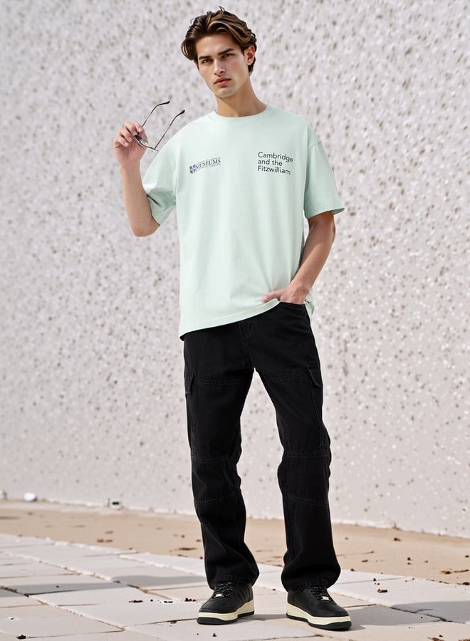 SP Characters Museum Print T-shirt with Crew Neck - Image 2