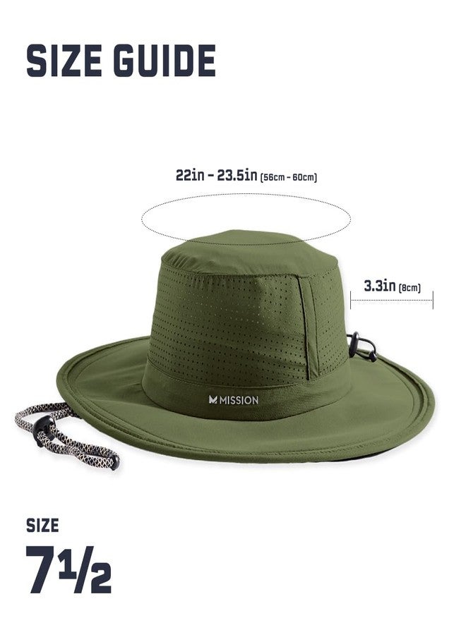 MISSION Cooling UPF Boonie Hat - Unisex Sun Hat for Hiking, Beach & Fishing - Sweat & Water Activated Technology, Bronze Green, One size - Image 4