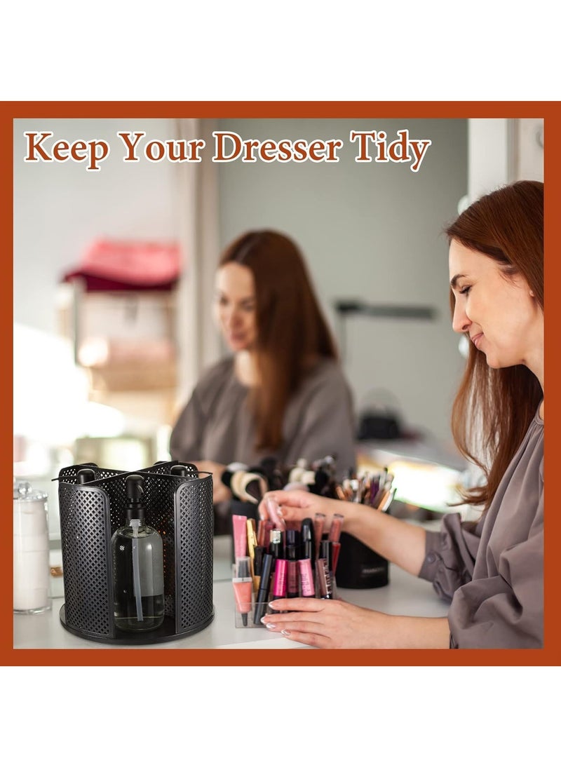 Coffee Cup Dispenser 360 Degree Rotatable Disposable Paper Cup and Lid Holder Plastic 4 Compartment Cup Lid Organizer for Countertop Bathroom Restaurant Office Kitchen Bar 1pcs - Image 3