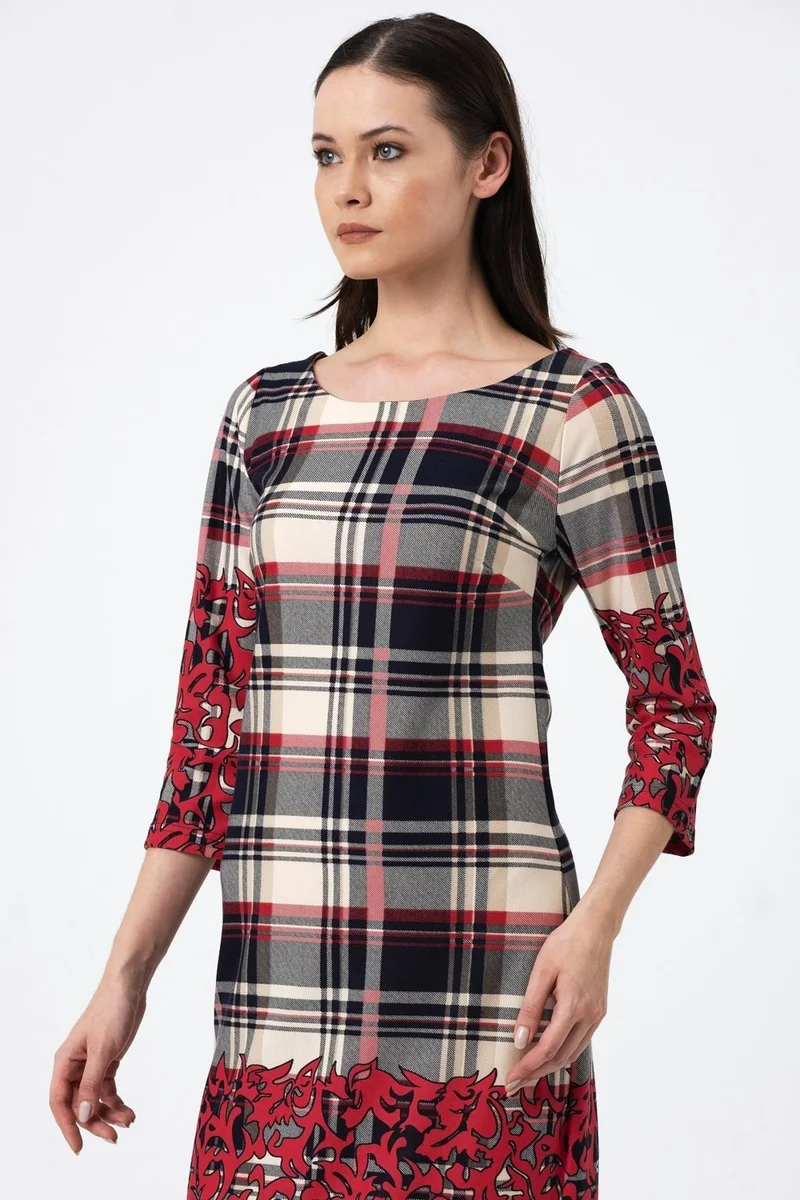 الكسندر جاردي Patterned Midi Dress (B22-255A)