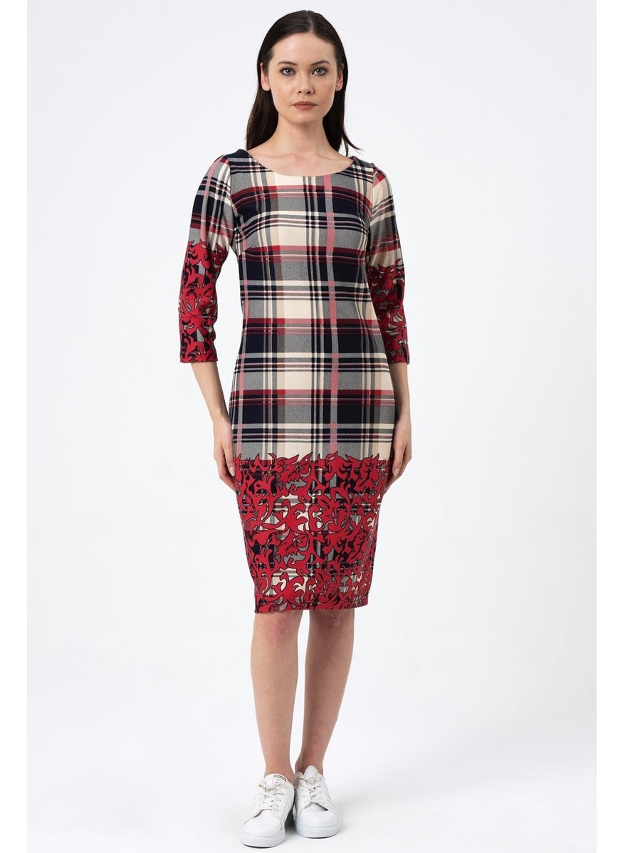 Alexander Gardi Patterned Midi Dress (B22-255A)  - Image 1