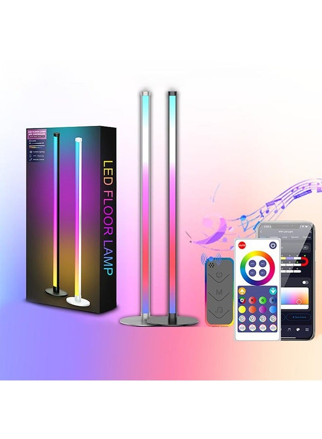 NKX Remote Control Bluetooth Version RGBIC LED Floor Lamp For Corner Standing, Bedroom and Bedside Decoration Living Room 1.6 Meter - Image 1