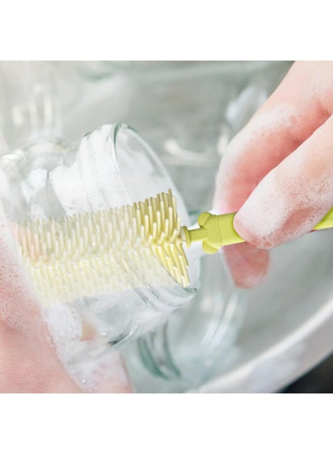 NANAO Baby Bottle Cleaning Brush Set - Portable Bottle Scrubber with Straw & Nipple Brush, Efficient Cleaning for Home & Travel, Newborn Essentials, Compact Travel-Friendly Design - Image 3