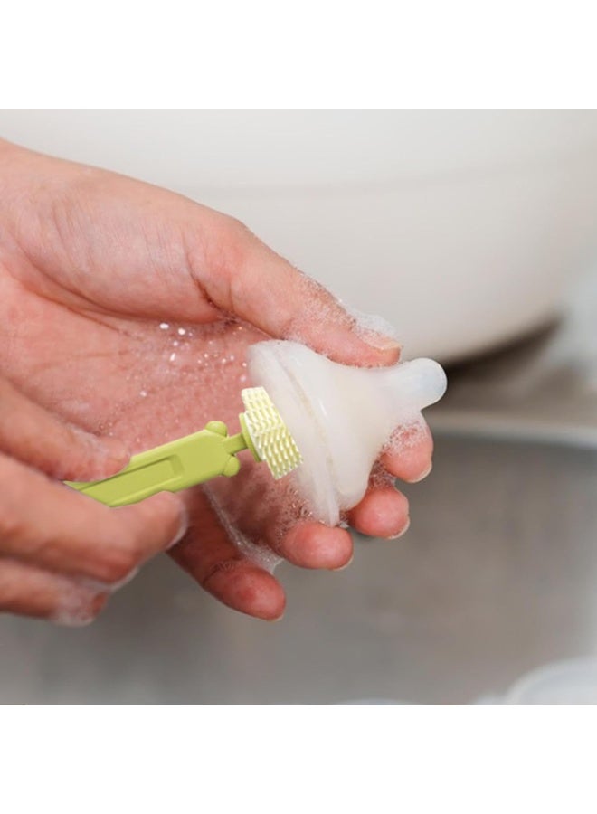NANAO Baby Bottle Cleaning Brush Set - Portable Bottle Scrubber with Straw & Nipple Brush, Efficient Cleaning for Home & Travel, Newborn Essentials, Compact Travel-Friendly Design - Image 2